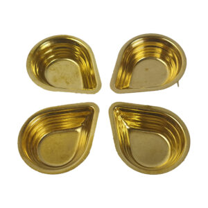 Brass Drop Shape Diyas 4 Pcs Big